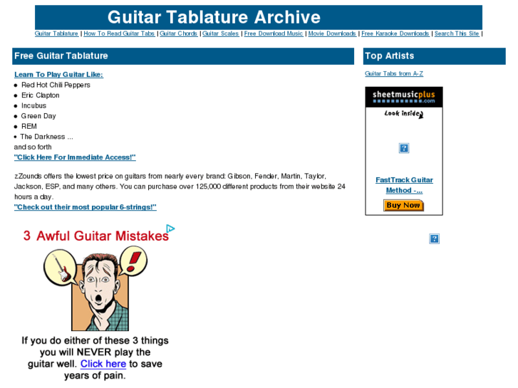 www.guitartablaturearchive.net