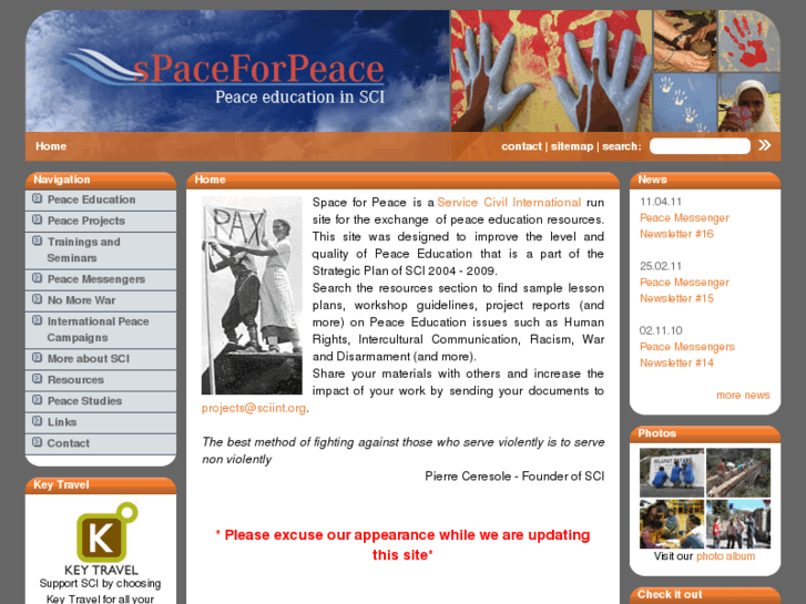 www.spaceforpeace.net