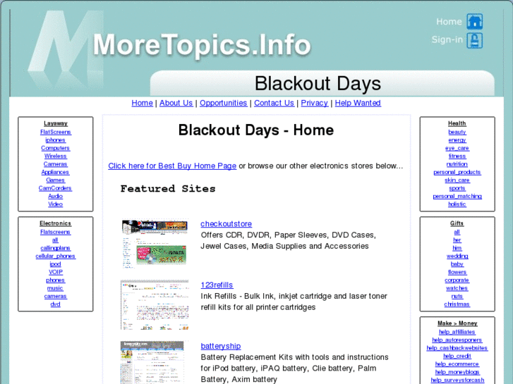 www.blackoutdays.com