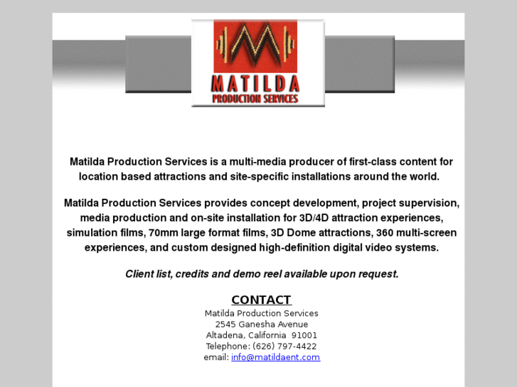 www.matildaproductionservices.com