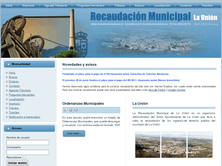 www.recaudacionlaunion.es