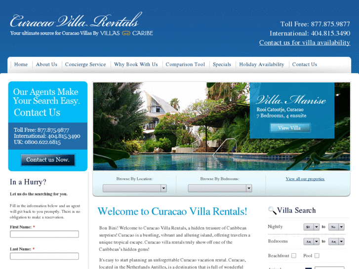 www.curacaovillarentals.com