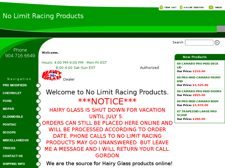 www.nolimitracingproducts.com