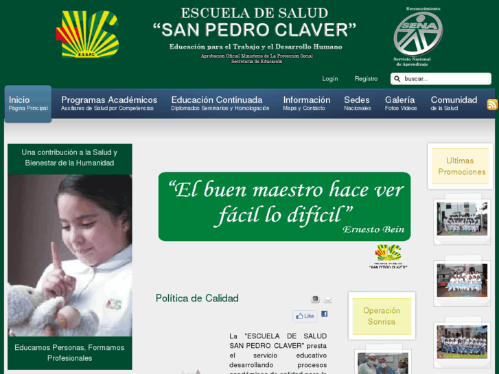 www.escueladesaludsanpedroclaver.com