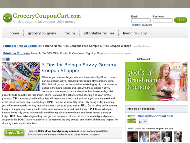 www.grocerycouponcart.com