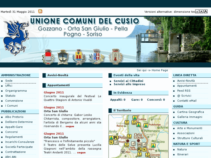 www.unionecomunidelcusio.it