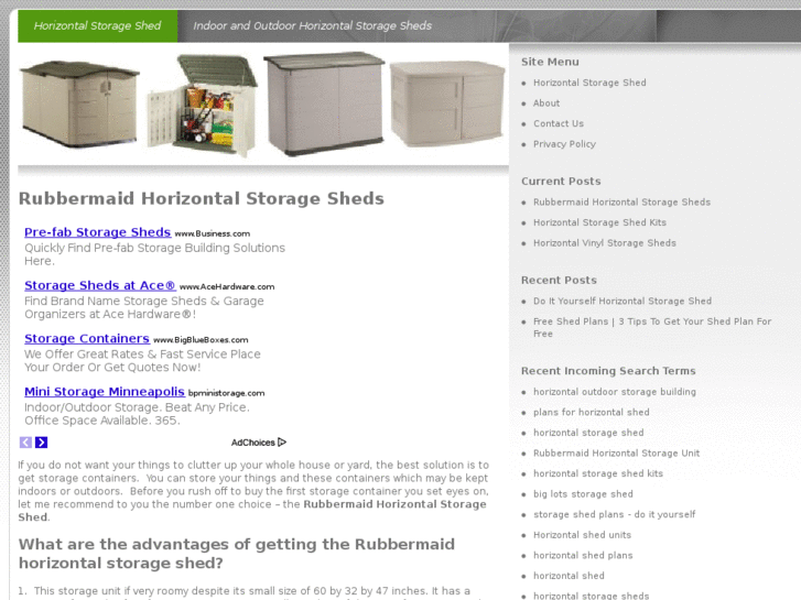 www.horizontalstorageshed.com