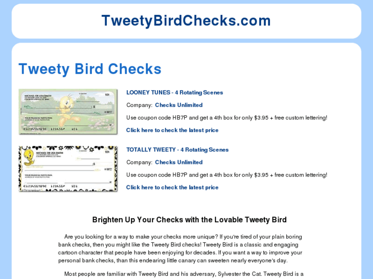 www.tweetybirdchecks.com