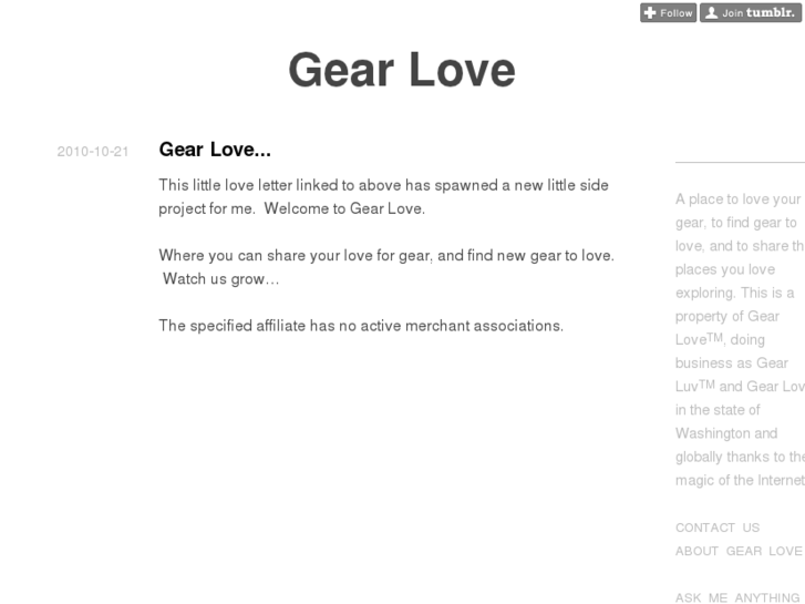 www.gearloveletters.com