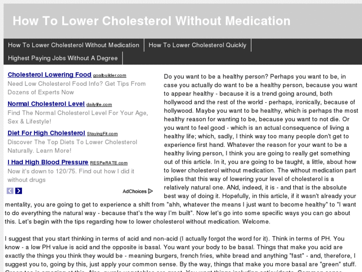 www.lowercholesterolwithoutmedication.com