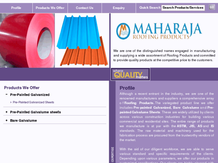 www.maharajaroofingproducts.com