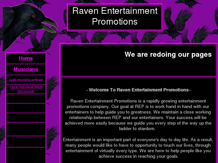 www.ravenentertainmentpromotions.com