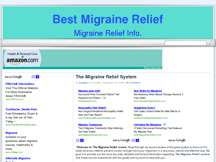 www.bestmigrainerelief.info