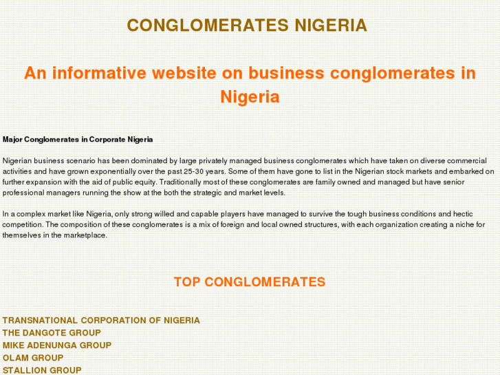 www.conglomeratesnigeria.com