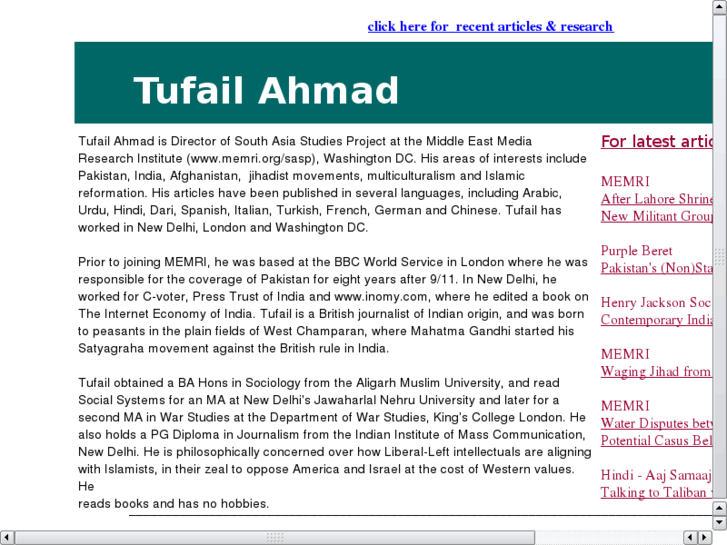 www.tufailahmad.com