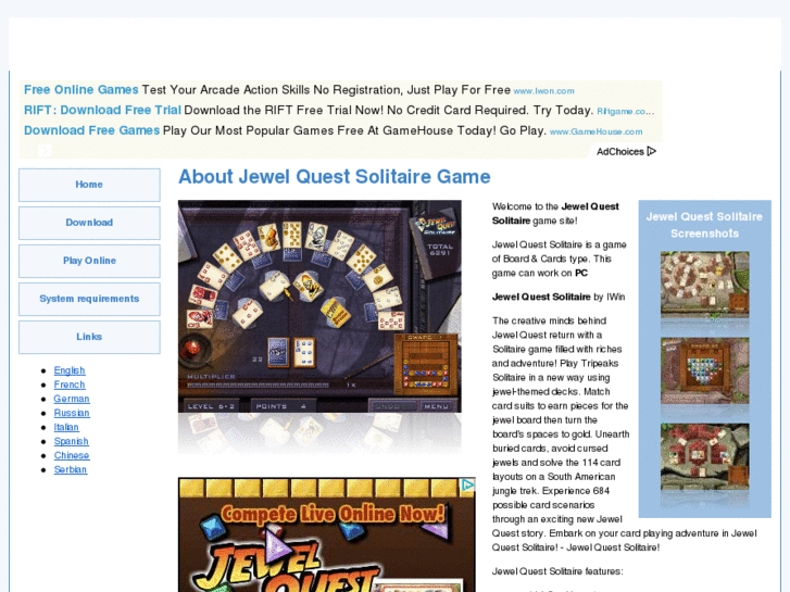 www.jewelquestsolitaireonlinegame.com