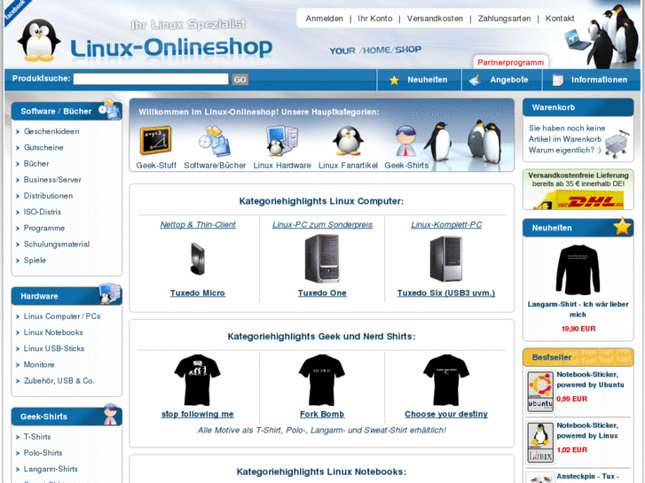 www.linux-fanartikel-shop.de