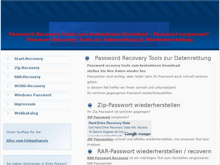 www.passwordrecoverytools.de