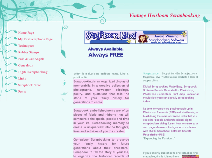 www.vintageheirloomscrapbooking.com