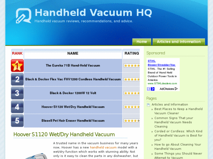 www.handheldvacuumhq.com