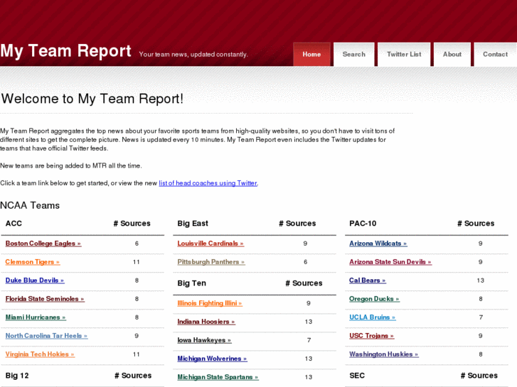 www.myteamreport.com