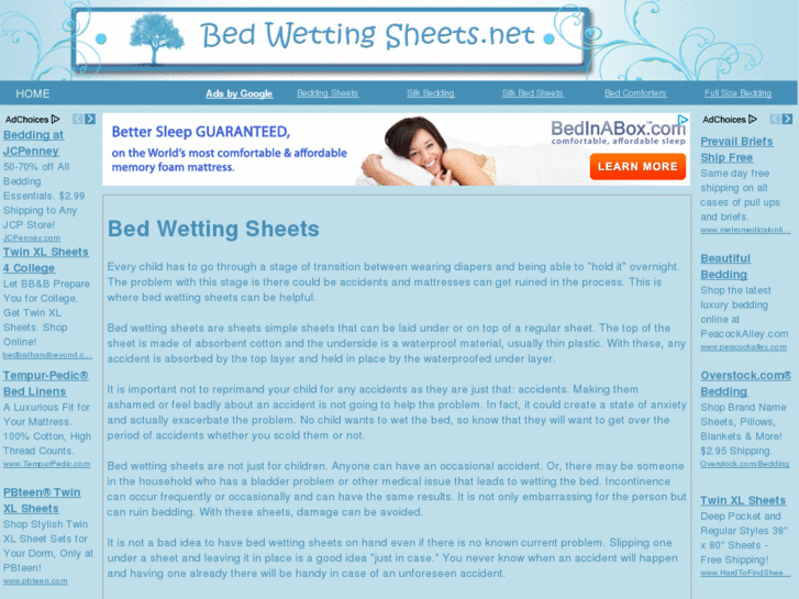 www.bedwettingsheets.net