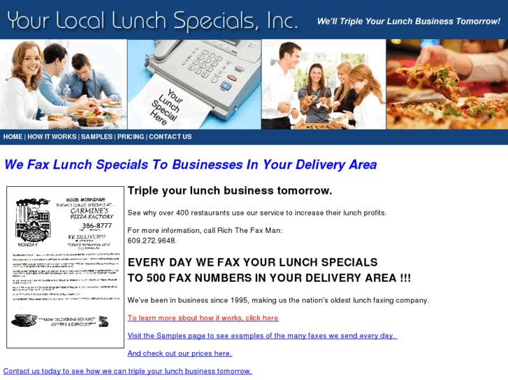 www.faxinglunchspecials.com