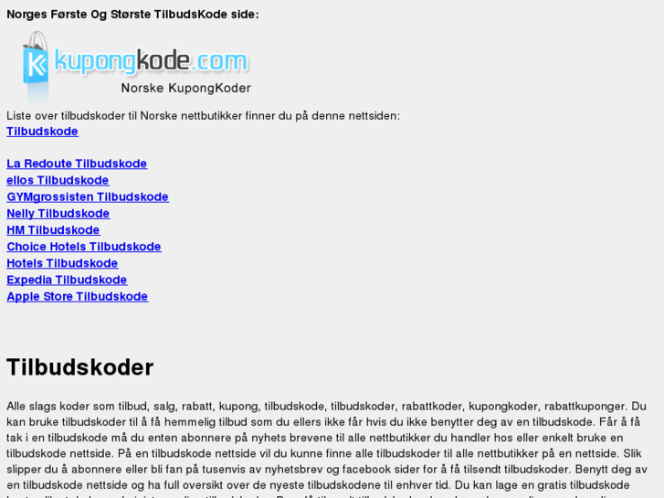 www.tilbudskoder.com