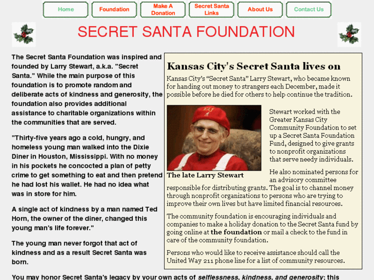 www.secretsantafoundation.org