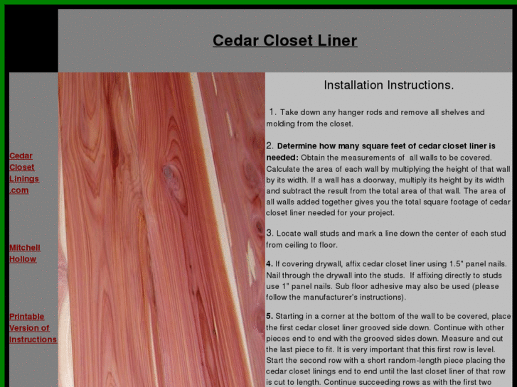 www.cedar-closet-liner.info