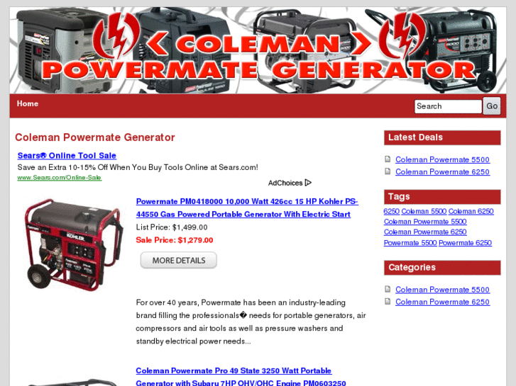 www.colemanpowermategenerator.org