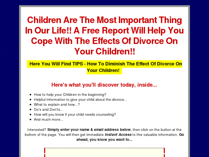 www.effectofdivorceonchildren.com