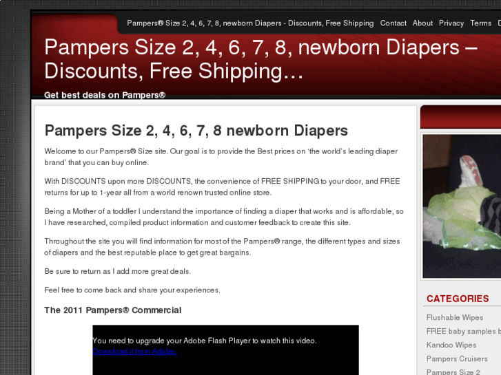 www.pamperssizediapers.com