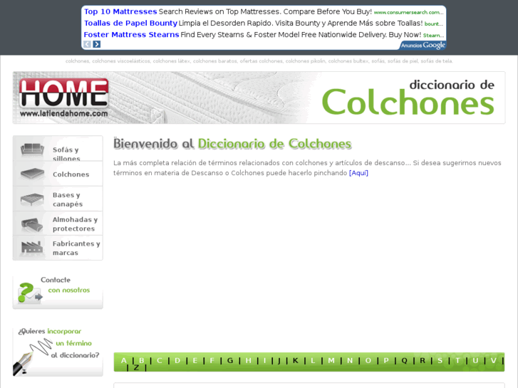 www.diccionariodecolchones.com