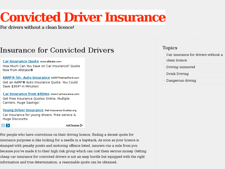 www.convicteddriverinsurance.org.uk