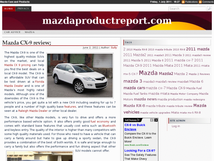 www.mazdaproductreport.com