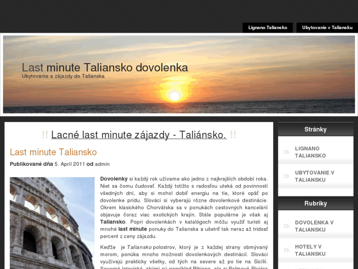 www.lastminutetaliansko.com