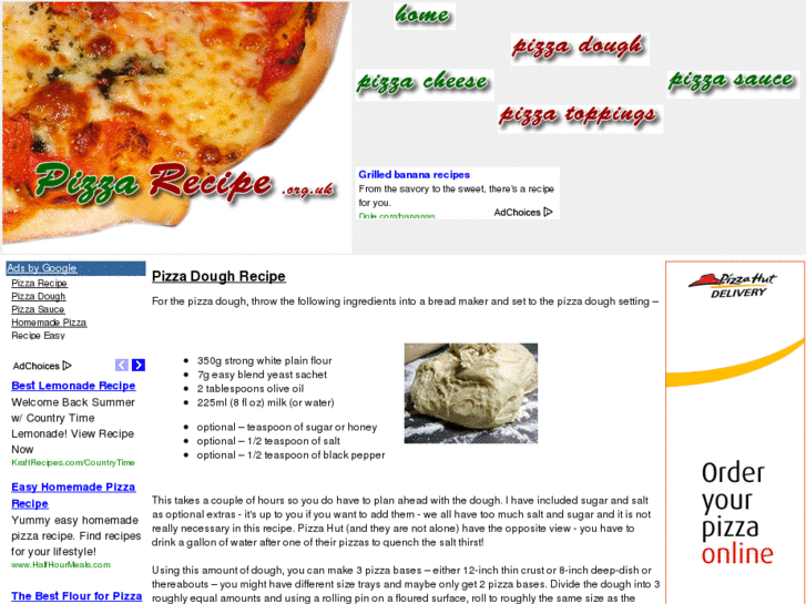 www.pizzarecipe.org.uk