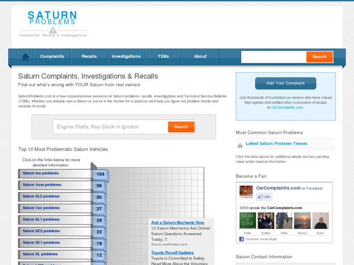 www.saturnproblems.com