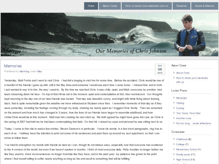 www.rememberingchris.org
