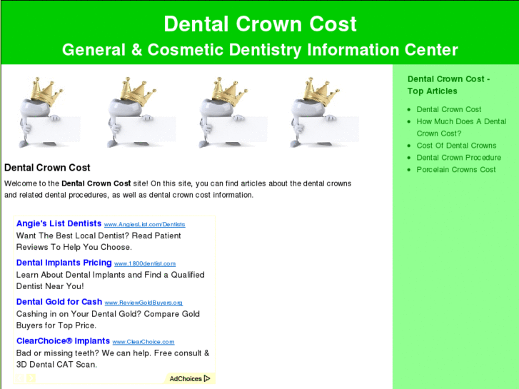 www.dentalcrowncost.org