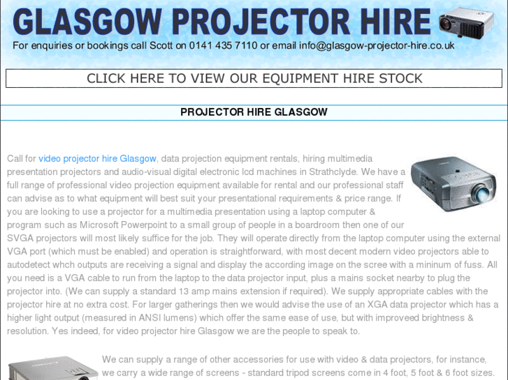 www.glasgow-projector-hire.co.uk