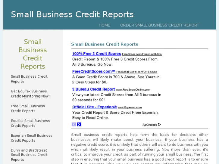 www.smallbusinesscreditreports.org