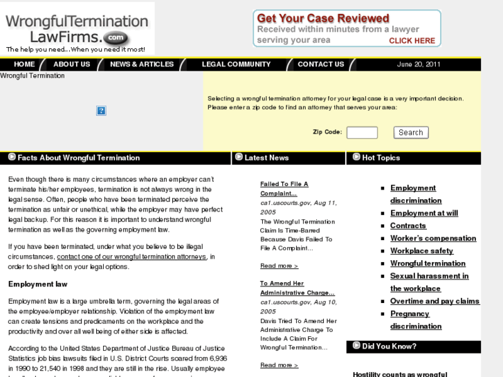 www.wrongfulterminationlawfirms.com