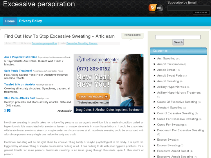 www.excessiveperspirationproblem.info