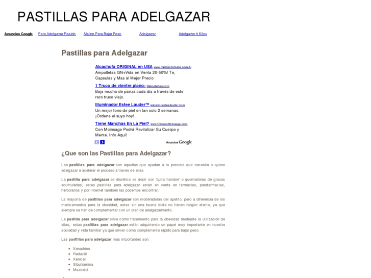 www.pastillasparaadelgazar.es