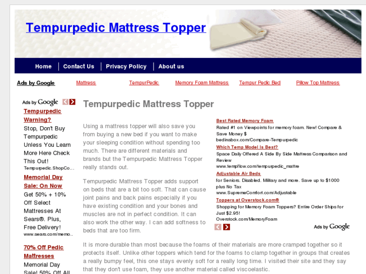 www.tempurpedicmattresstopper.net