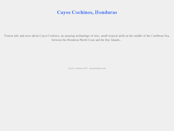 www.cayoscochinos.info
