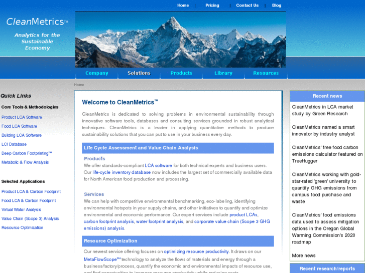 www.cleanmetrics.net
