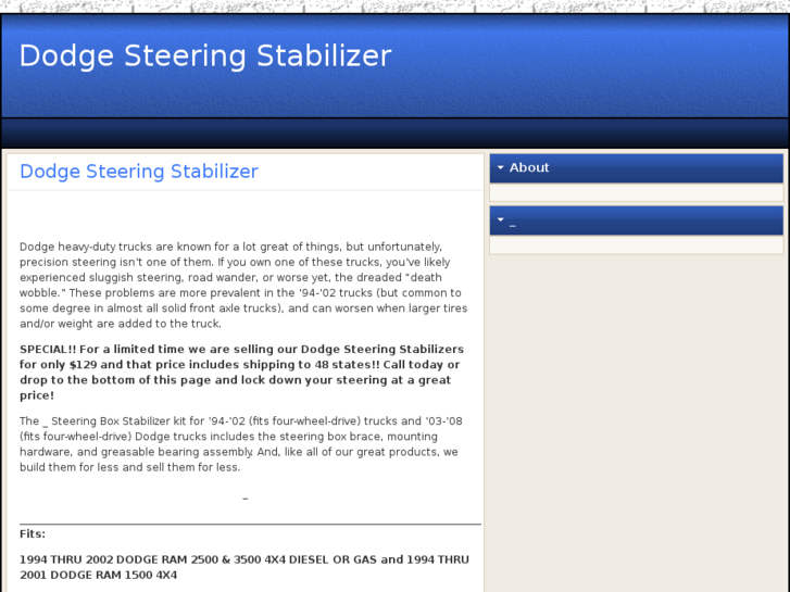 www.dodgesteeringstabilizer.com